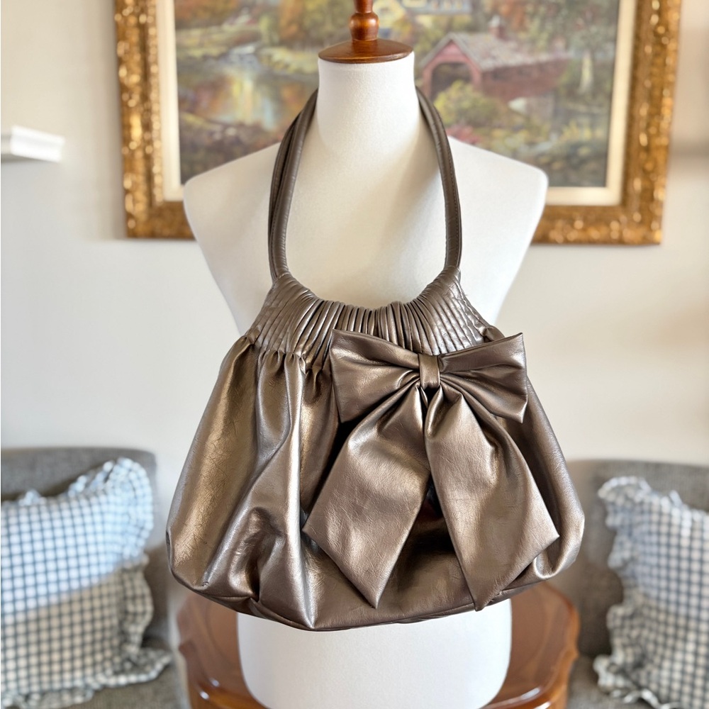 Vintage Y2K American Eagle Metallic Bow Purse